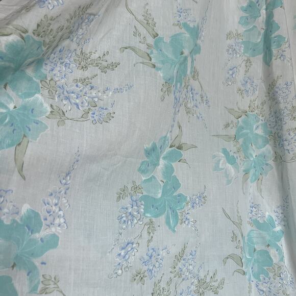 Vintage 90s Anita Floral Lace MuuMuu Nightgown Dress Blue Boho Tropical Retro - Picture 5 of 6